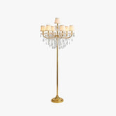 Multi-Light Crystal Elegant Vintage Floor Lamp - Clowas